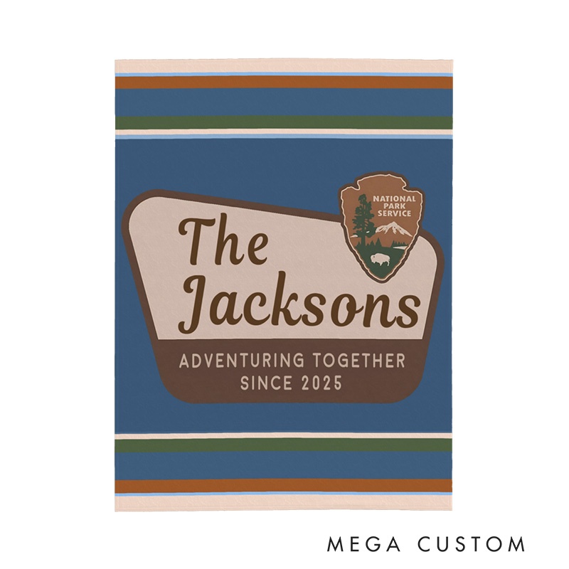 Personalized National Park Throw Blanket Adventure Nature Lover Blanket Gift for Travel Hiking Lovers