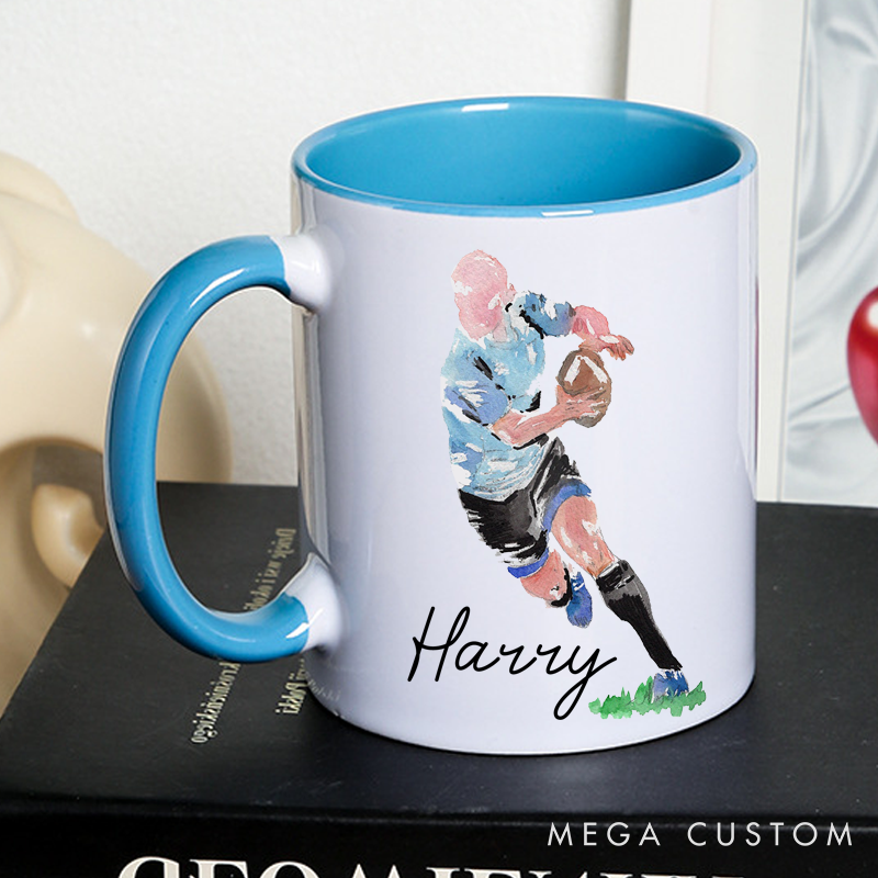 [Copy]Personalized Rugby Mug with Custom Name for Athletes and Fans