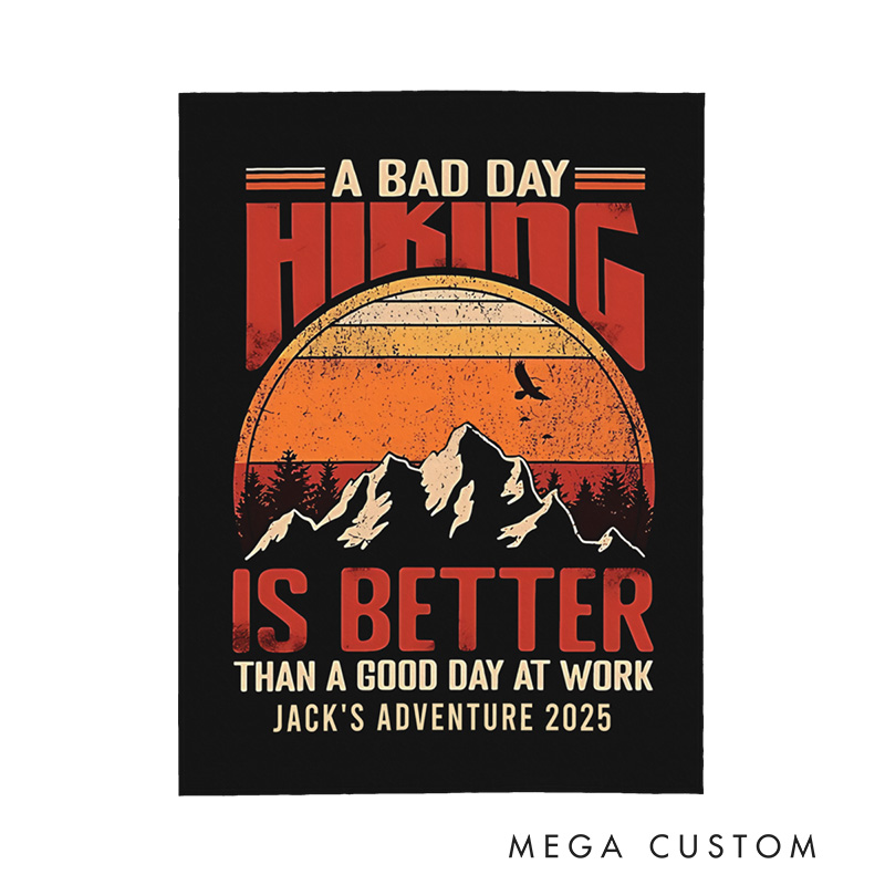 Personalized Hiking Therapy Throw Blanket Adventure Nature Lover Blanket Gift for Travel Lovers