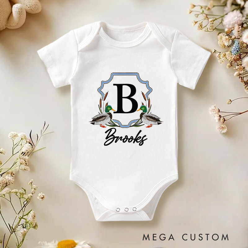 Personalized Daddy's Mallard Ducks Hunting Buddy Baby Onesie Duck Lover Gift Baby Gift for New Mom
