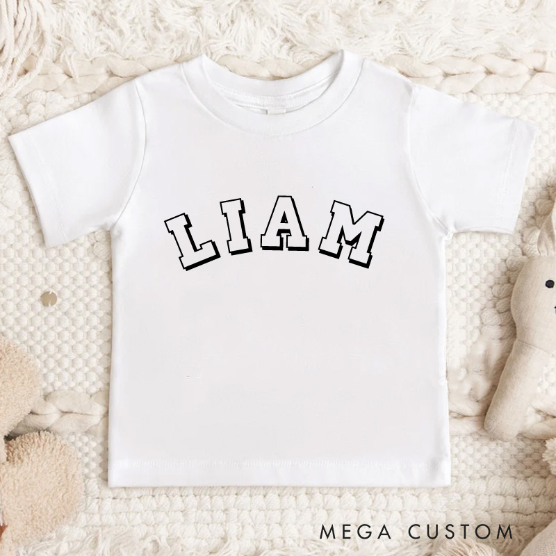 Personalized Kids Name T-Shirt Gift for Toddler 
