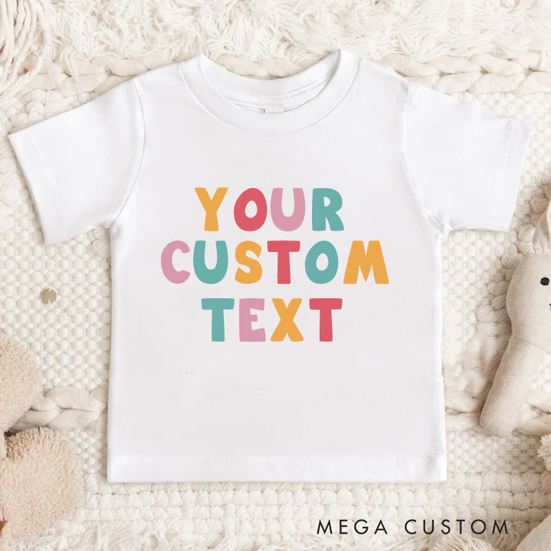 Personalized Retro Text Kids T-Shirt Gift for Toddler