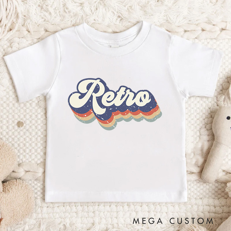 Personalized Retro Kids Name T-Shirt Gift for Toddler