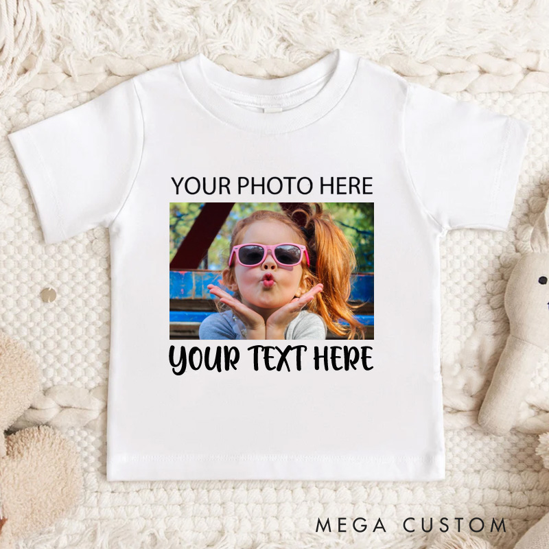 Personalized Kids Photo T-Shirt Funny Gift for Kids