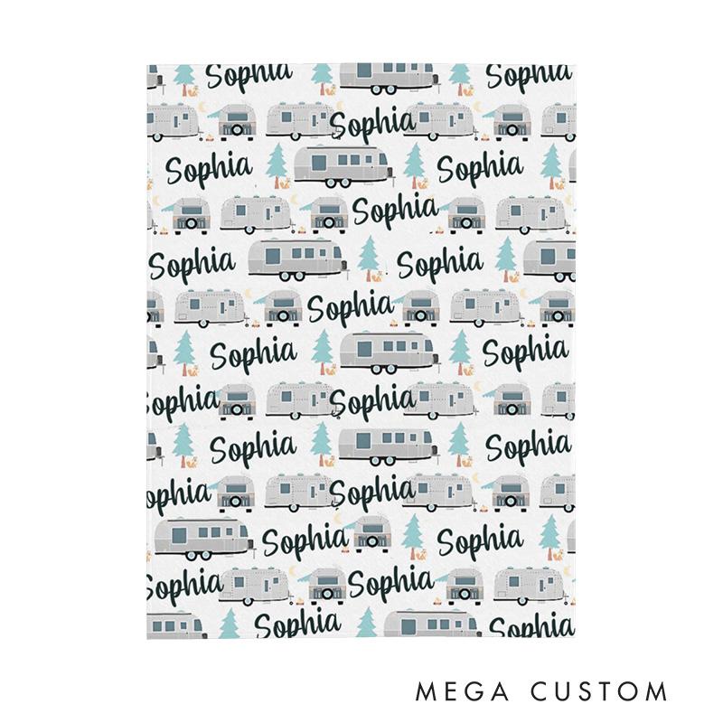 Personalized Camping Life Throw Blanket Adventures Hiking Lovers Blanket Gift Outdoors Lovers