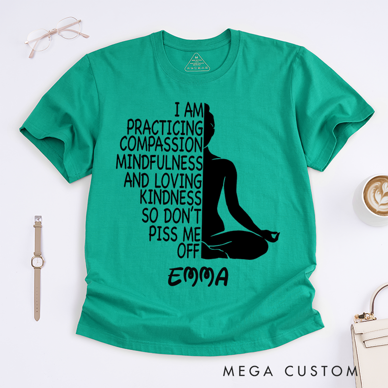 Personalized Meditation T-shirts Yoga T-shirts Yoga Instructor T-shirts Yoga Sports T-shirts Women Yoga Gifts