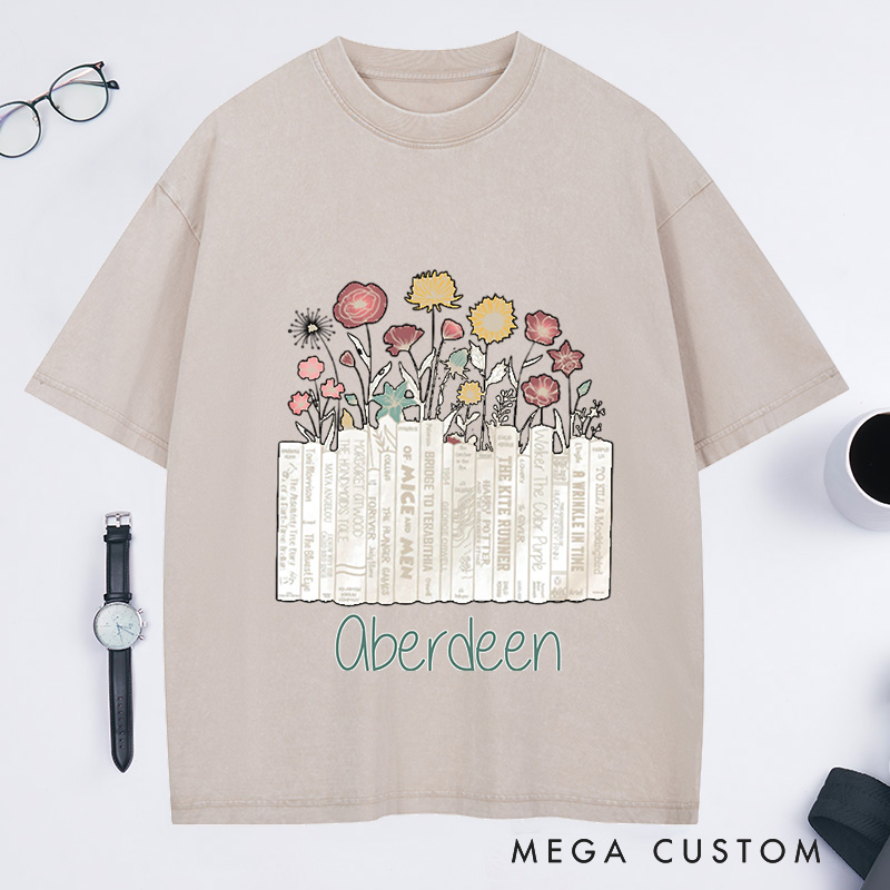 Personalized I'm with the Banned Washed T-Shirts Banned Books Shirt Reading Shirt with Name Book Lover Gift