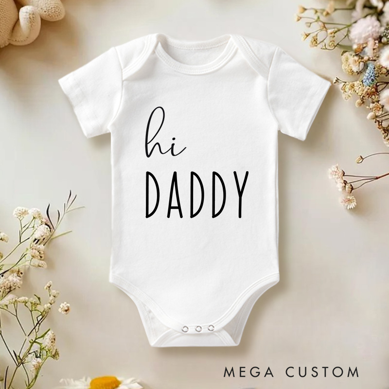Personalized Hi Baby Onesie Pregnancy Announcement Gift