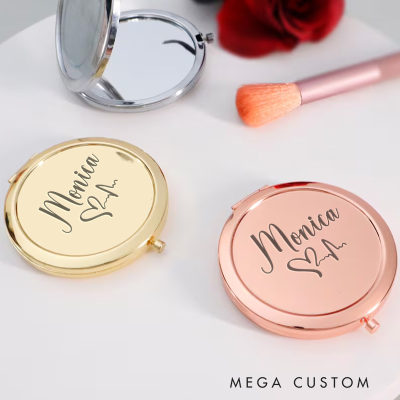 Personalized Nurse Compact Mirror Engraved Compact Mirror Pocket Mirror For Her Nurse Appreciation Gift 