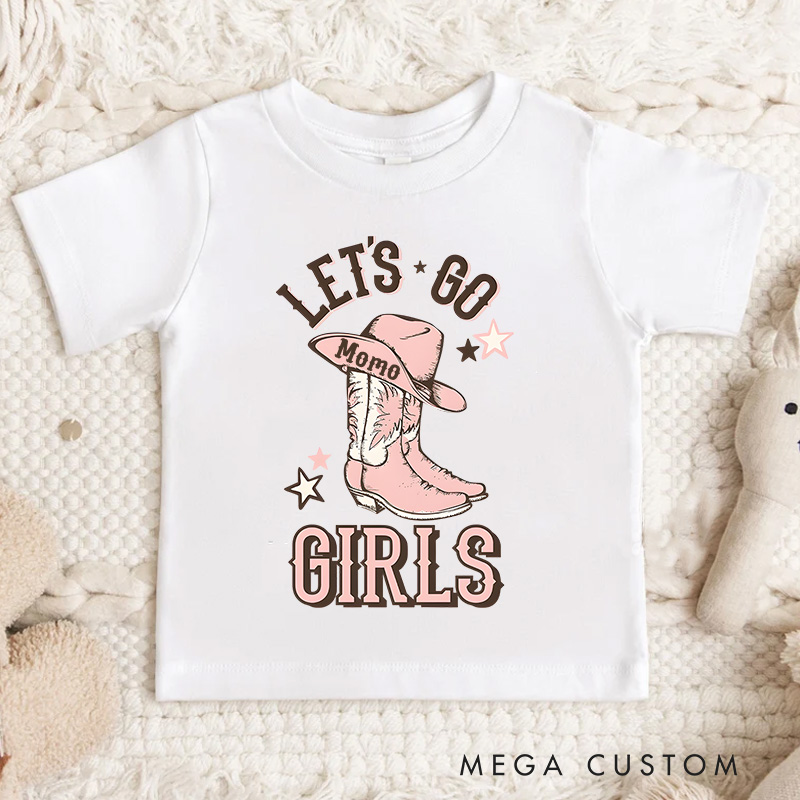 Personalized Let's Go Girls Cowgirl T-Shirt Gift for Kids