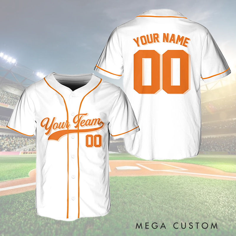  Personalized Athletic Baseball Jersey with Customizable Text and Number  