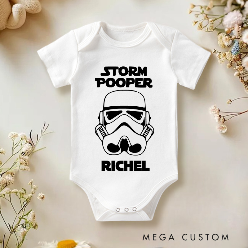 Personalized Storm Pooper Baby Onesie Gift For Baby Birthday Gift for Baby