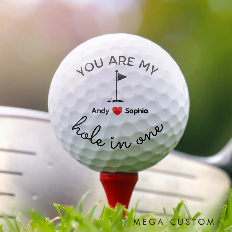 Personalized "Hole in One" Golf Ball with Custom Text