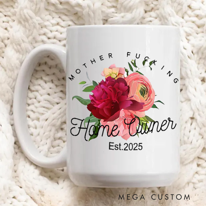 Personalized Homeowner Mug Custom 15oz Coffee Mug Housewarming Gift Home Owner Gift First Time Home Buyer Gift Realtor Closing Gift Home Gift
