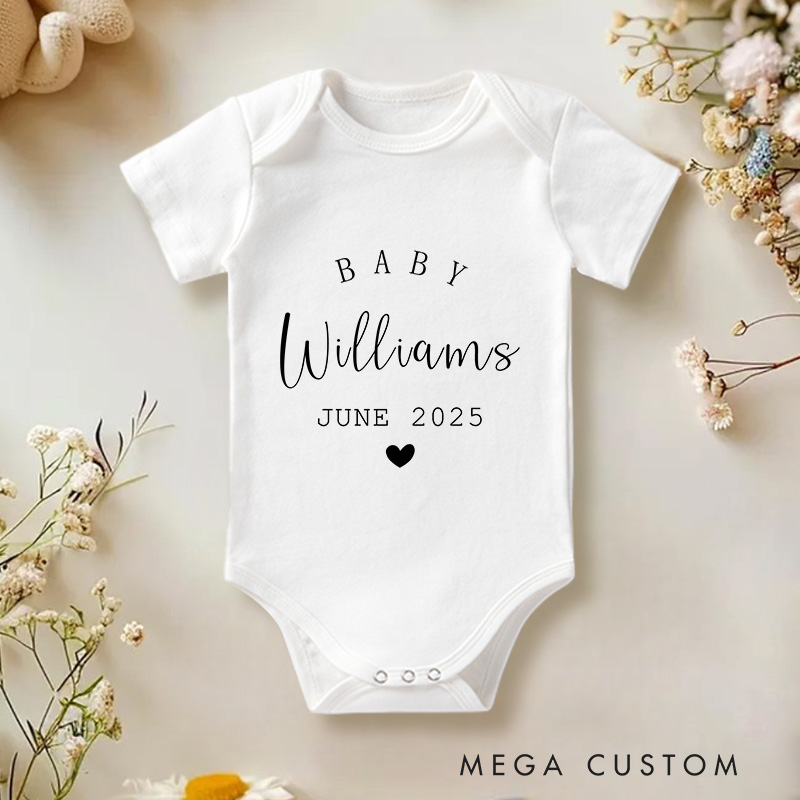 Personalized Baby Reveal to Family Baby Onesie Pregnancy Announcement Gift