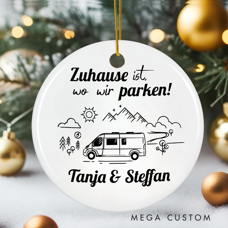 Personalized Camping Life Adventure Christmas Ornament Home Is Where We Park It Christmas Ornament Gift for Hiking Outdoor