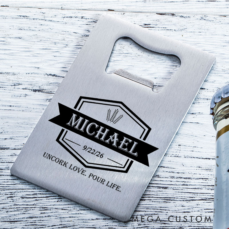 Personalized Credit Card Bottle Opener Beer Opener Unique Housewarming Gifts to Celebrate New Beginnings