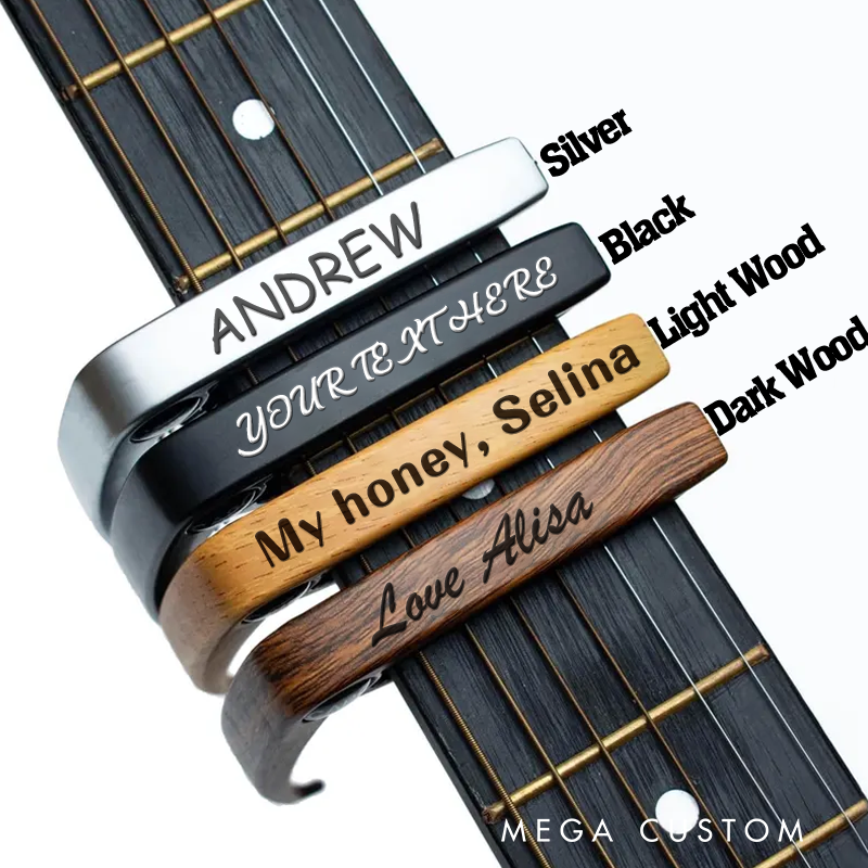 Personalized Guitar Capo Custom Guitarist Gift and Name or Quote or Date Can Be Engraved