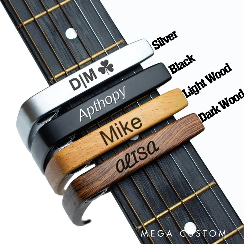 Personalized Guitar Capo and Customized Message and Musician Gift