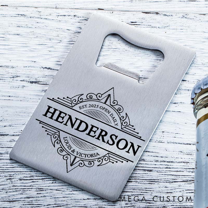 Personalized Bottle Openers Custom Laser Engraved Stainless Steel Credit Card Bottle Opener Wedding Housewarming Gifts New Homes Gifts