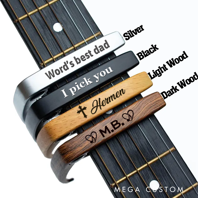 Personalized Guitar Capo Custom Guitarist Gift and Name or Quote or Date Can Be Engraved