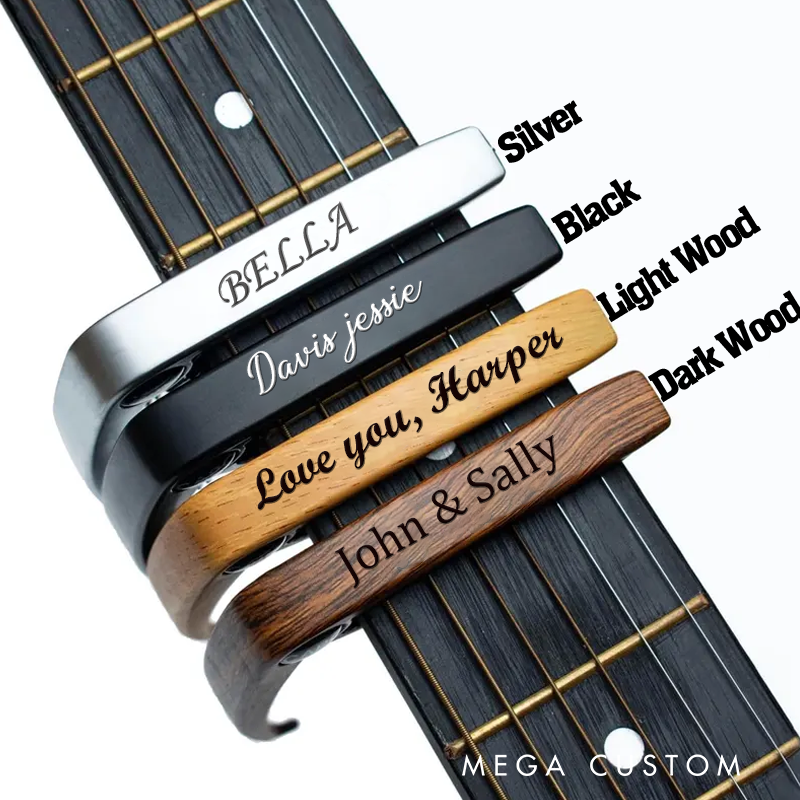 Personalized Guitar Capo Custom Guitarist Gift and Name or Quote or Date Can Be Engraved