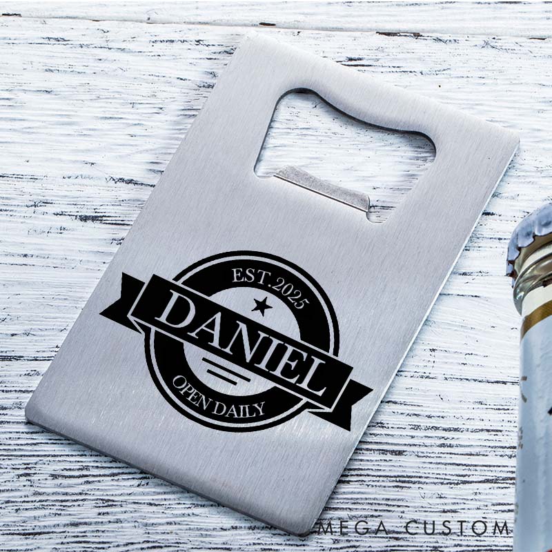 Personalized Credit Card Bottle Opener Customized Bottle Opener Housewarmings Gifts Metal Bottle Opener