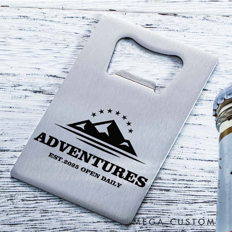 Personalized Bottle Opener Adventure-Themed Bottle Opener Housewarming Gifts and Everyday Use
