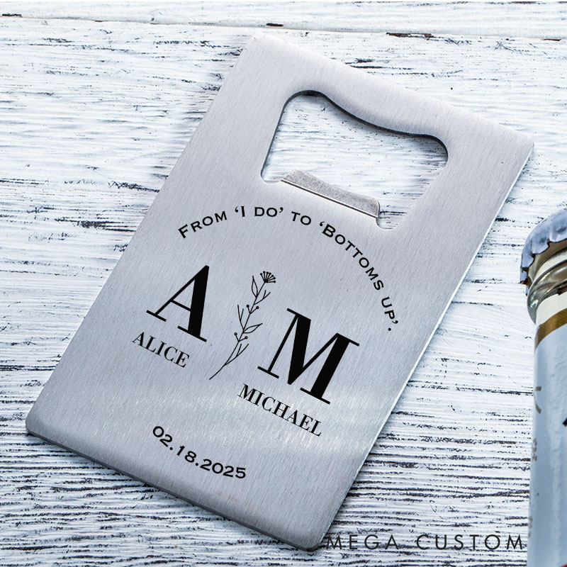 Personalized Wedding Bottle Opener Custom Stainless Steel Bottle Opener for Couples Perfect for Housewarming Anniversaries and Unique Gifts