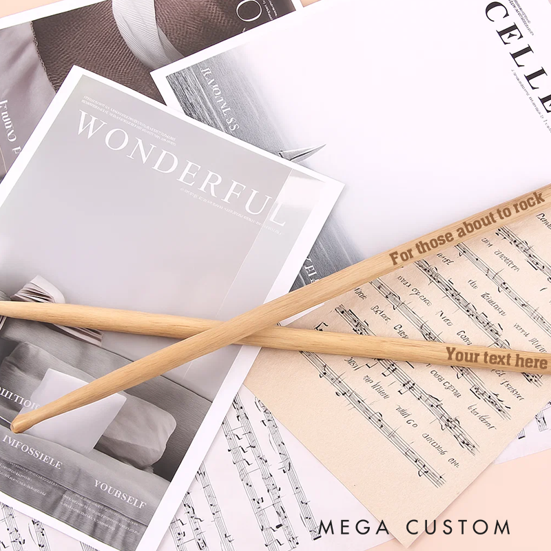Personalized Drumsticks and Drum Accessories and Engraved Pair of Drumsticks