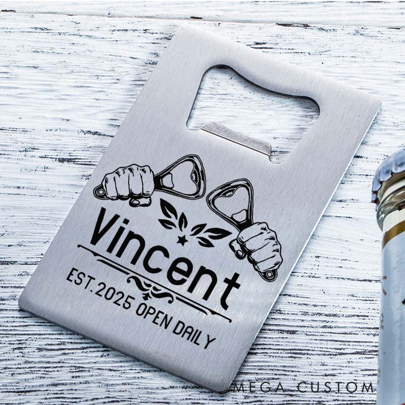 Personalized Stainless Steel Bottle Opener Custom Housewarming Bottle Opener Perfect for New Home Gifts and Celebrations