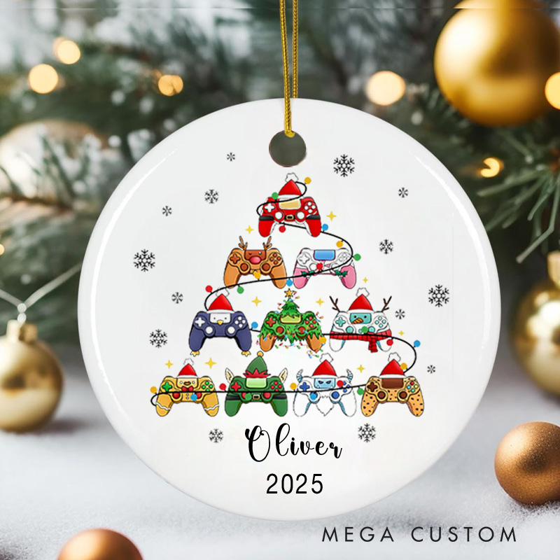 Personalized Gaming Christmas Tree Christmas Ornament Gamer Lovers Christmas Ornament Gift for Geek