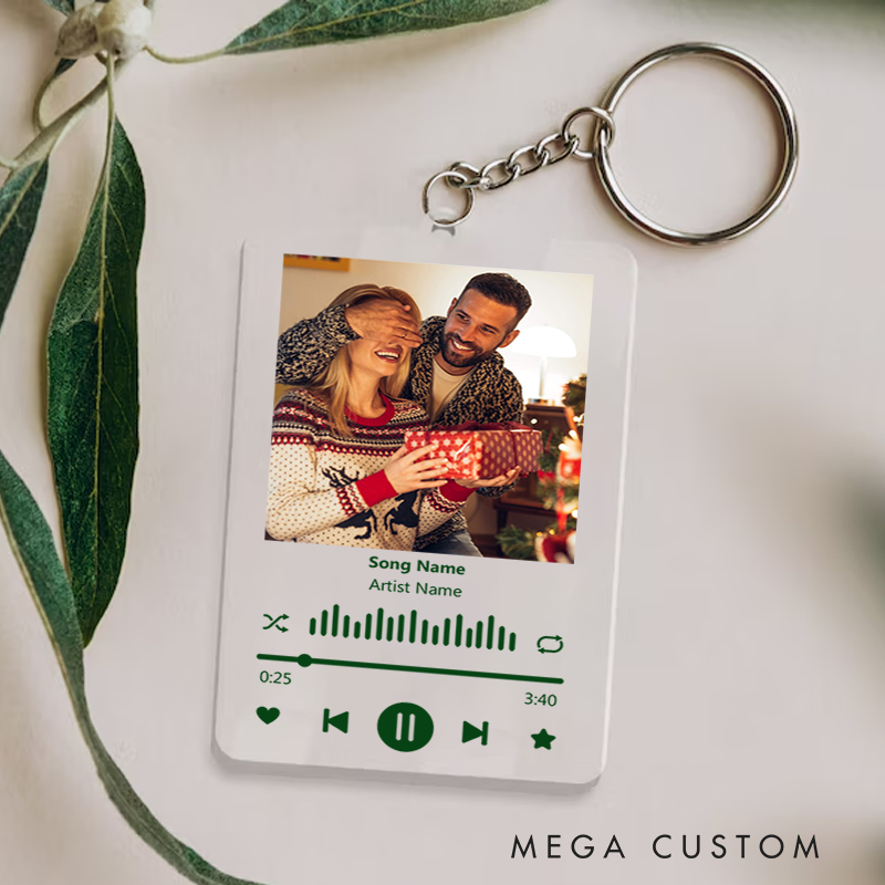 Personalized Keychain for Music Lovers and Personalized Acrylic Keychain Custom the Song and Photo and Album Cover
