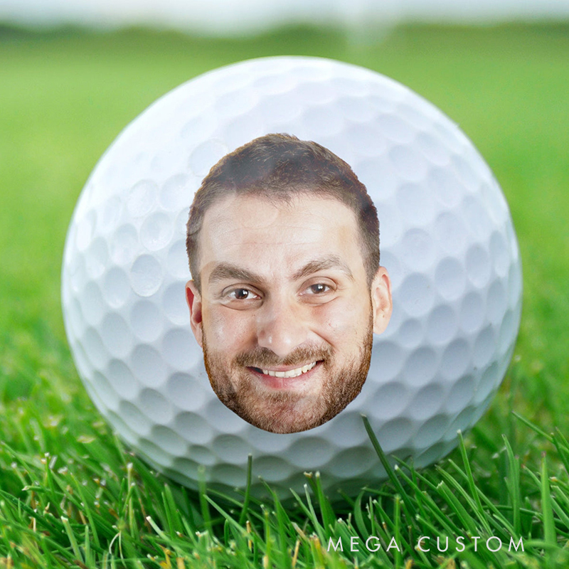 Personalized Photo Golf Ball with Age-Themed Golf Design  
