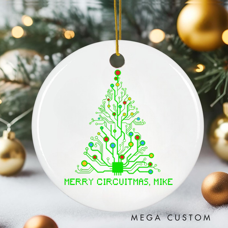 Personalized Technology Lovers Christmas Ornament Engineer Programmer Enthusiasts Christmas Ornament Gift for Computer Geek
