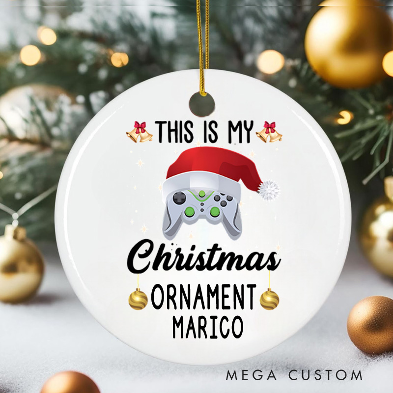 Personalized Gamer Enthusiasts Christmas Ornament This Is My Christmas Ornament Gift for Geek