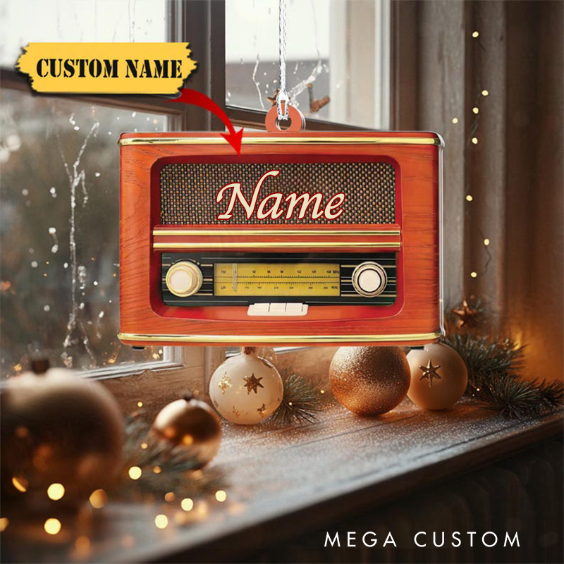 Personalized Radio Christmas Ornament and Radio Ornament Gift and Radio Ornament Hanging Tree and Radio Lovers Ornament