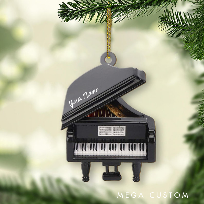 Personalized Piano Christmas Ornament for Christmas Tree Musical Instrument Ornaments Music Gifts