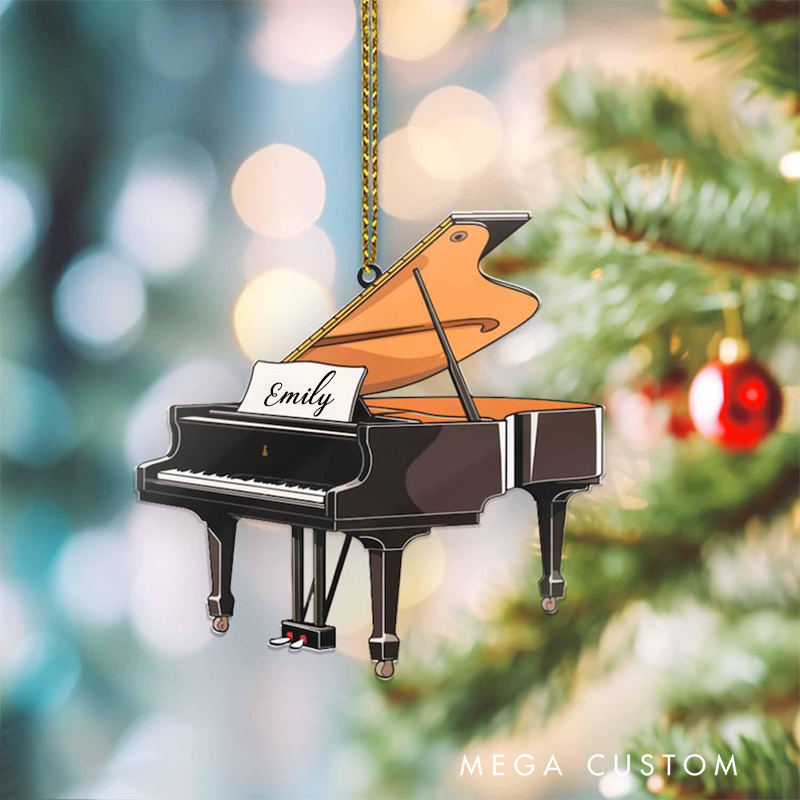 Personalized Piano Christmas Ornament and Tree Musical Instrument Ornaments and Music Gift