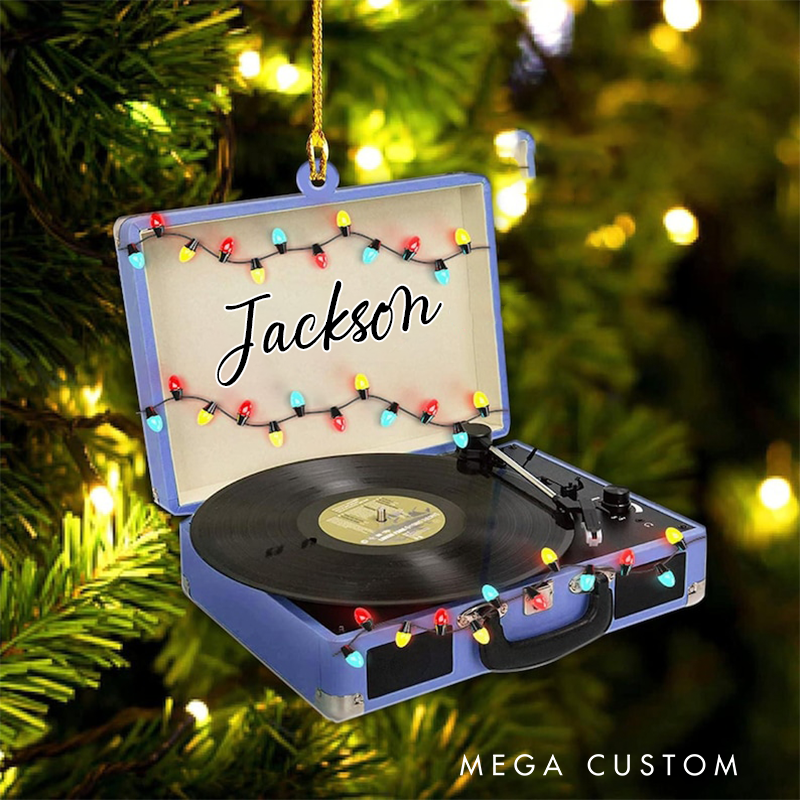 Personalized Vinyl Record Christmas Ornament and Vinyl Record Keepsake and Personalized Vinyl Record Machine Christmas Ornament and Vinyl Record