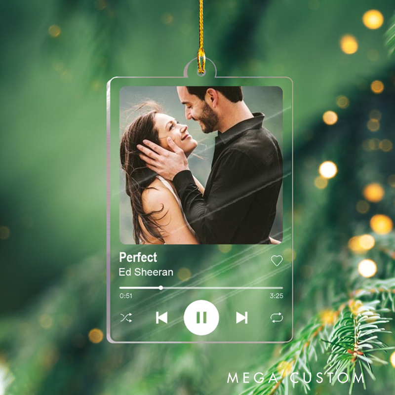 Personalized Acrylic Song Ornament and Gift for Music Lover