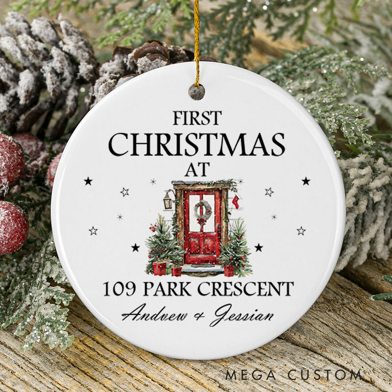 Personalized New Home Christmas Ornament 2025 Our First Christmas in Our New Home Christmas Tree New Home Ornament Address Ornament