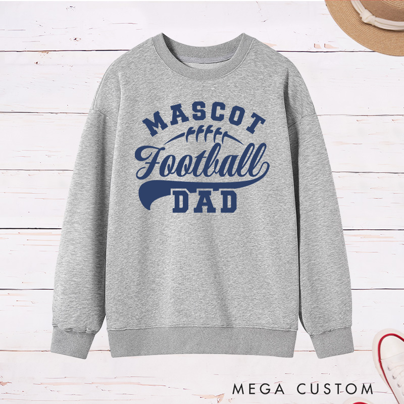 Personalized American Football Dad Sweatshirt with Custom Team Name on the Front