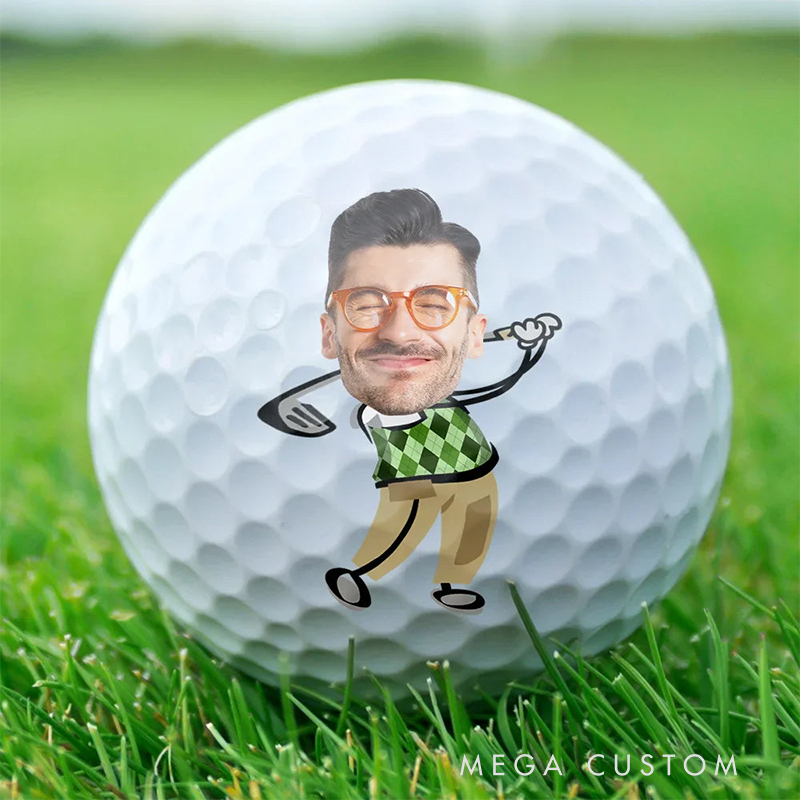 Personalized "If Found, Return to This Guy" Golf Ball with Custom Face  