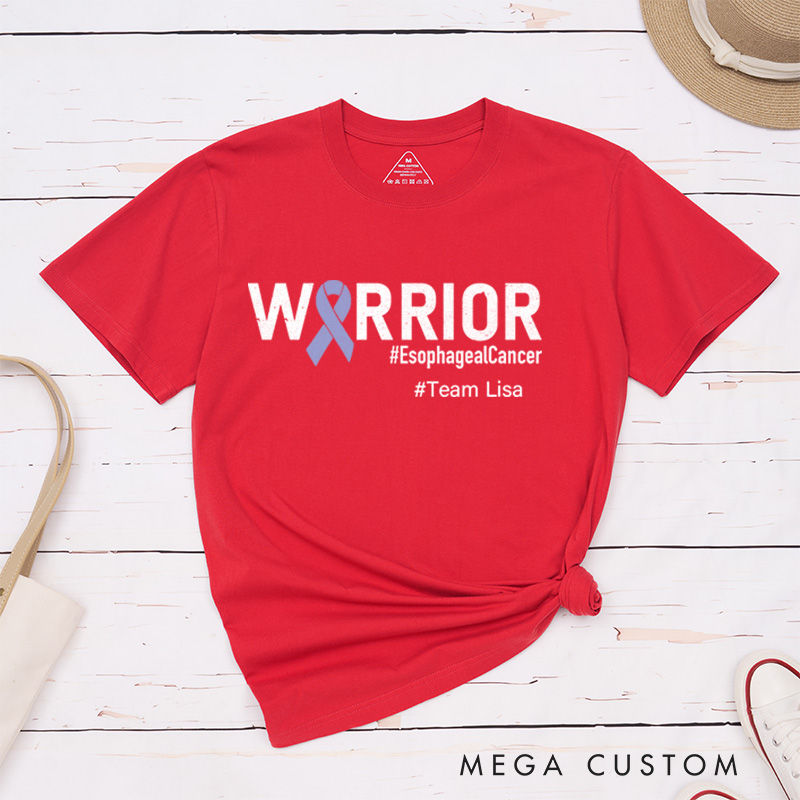 Personalized Esophageal Warrior Team Stomach Cancer T-Shirt