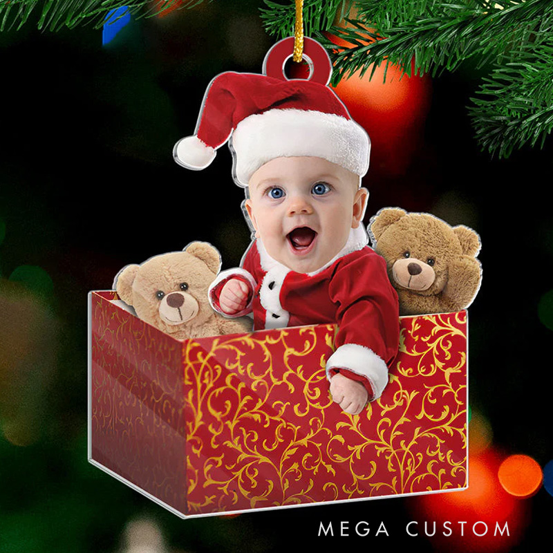 Personalized Photo I Know I'm Adorable Christmas Gift for Baby Newborn Baby