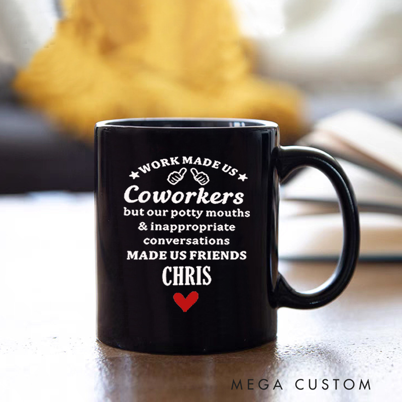 Personalized Office Worker Mug Gift Work Made Us Coworkers Mug Appreciation Gift for Coworkers