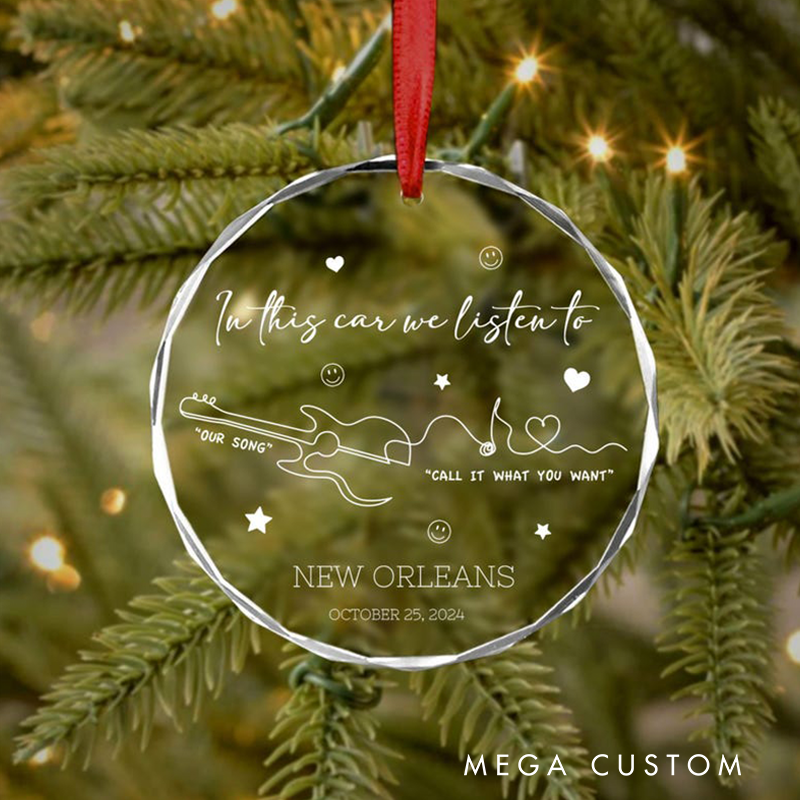 Personalized Musics Christmas Acrylic Ornament and Inspired Musics Ornament and Christmas Tour Ornament and Name Song Ornaments