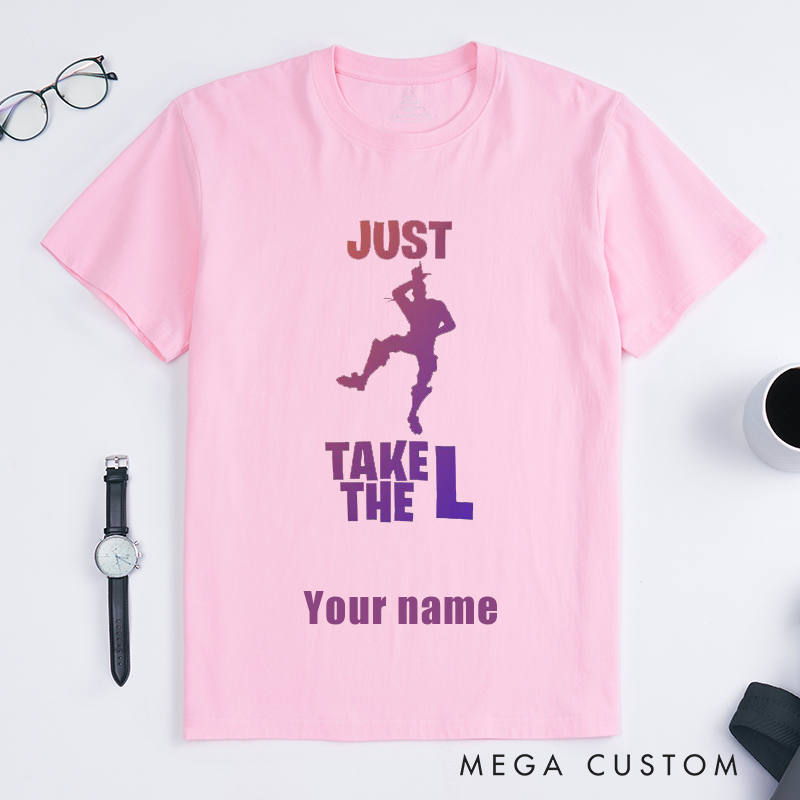 Personalized Just Take The Dance Silhouette Custom Name T-Shirts Gift Funny for Men Unique Tee Classic Fit Cool Present for Friends Family