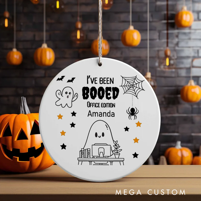 Personalized Office Worker Halloween Ornament I Have Been Booed Office Edition Appreciation Gift for Coworkers